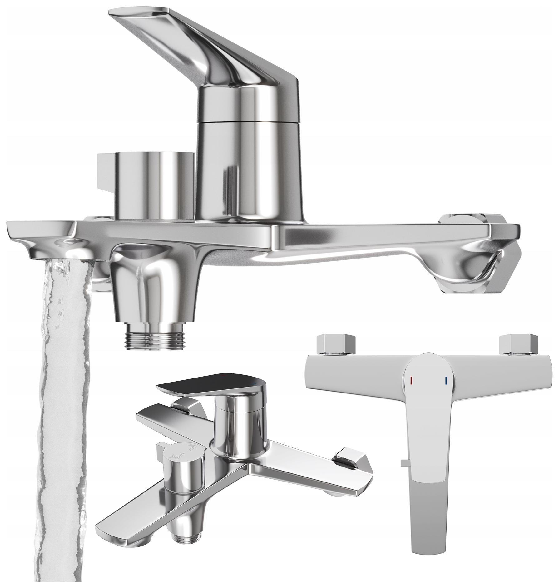 Vaňová A Sprchová Batéria Chrómová Mosadzná Vodovodná Batéria Do Kúpeľne Nave