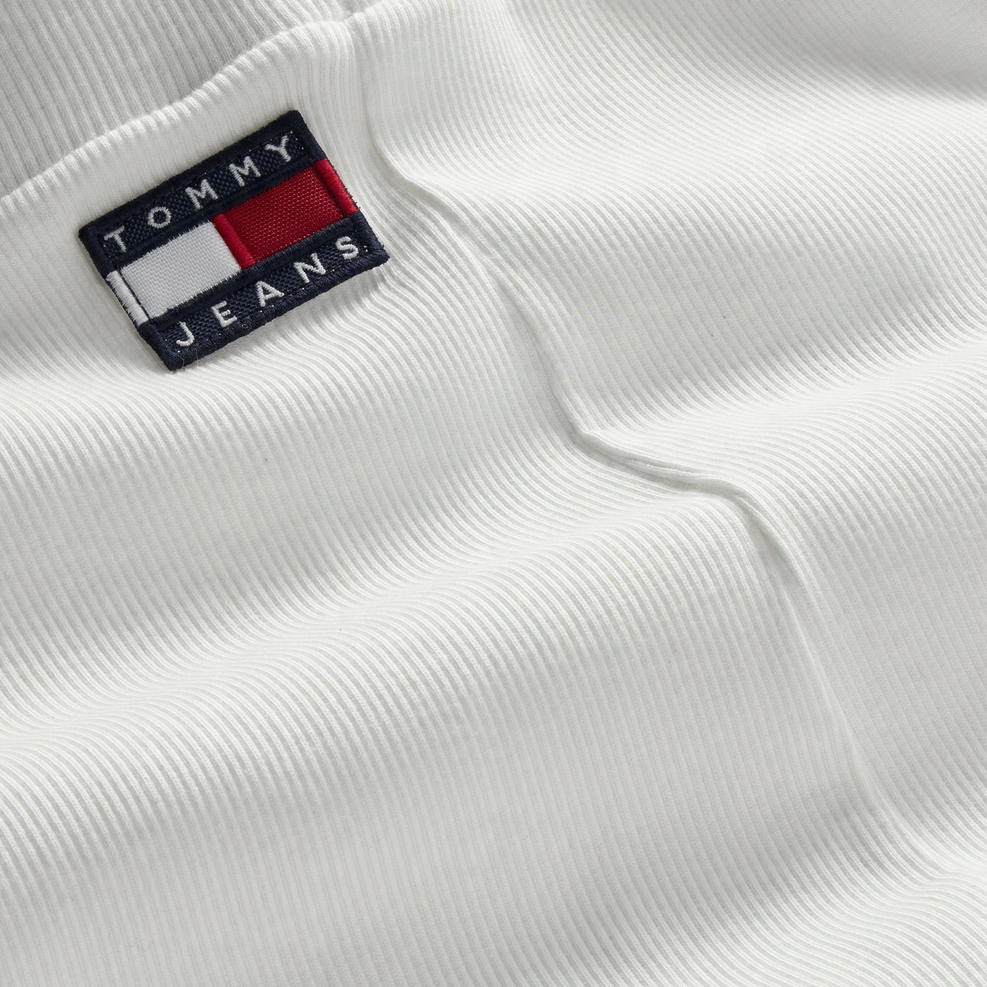 TOMMY HILFIGER SPÓDNICA DAMSKA RIB МИДИ БЕЛЫЙ Р.Xs Основной узор логотип