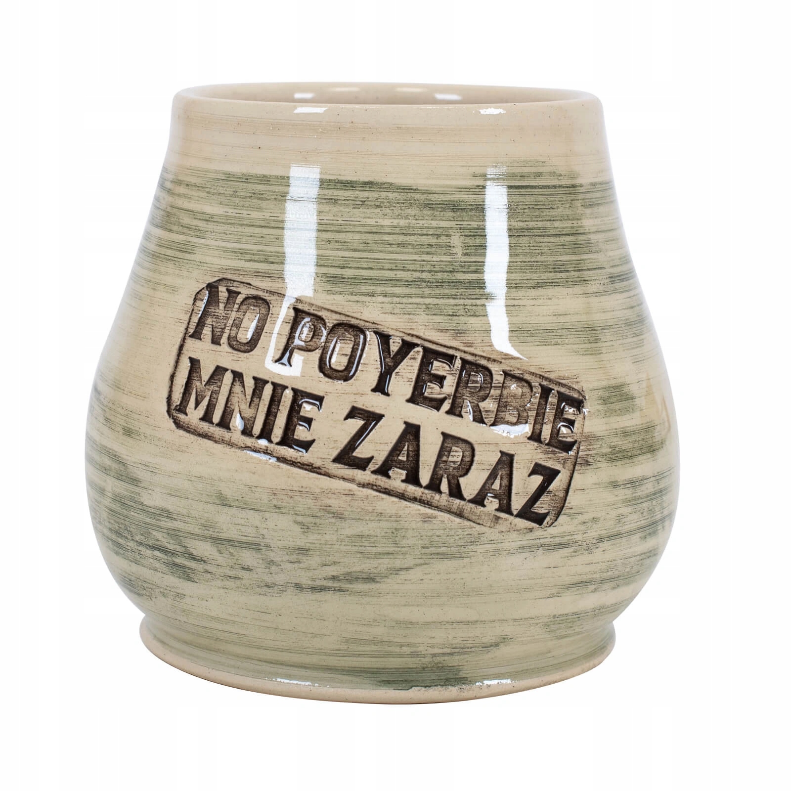 Hrnek pro Yerba Mate Matero Tykwa Cebador „No poyerbie mi hned“ cca 350 ml