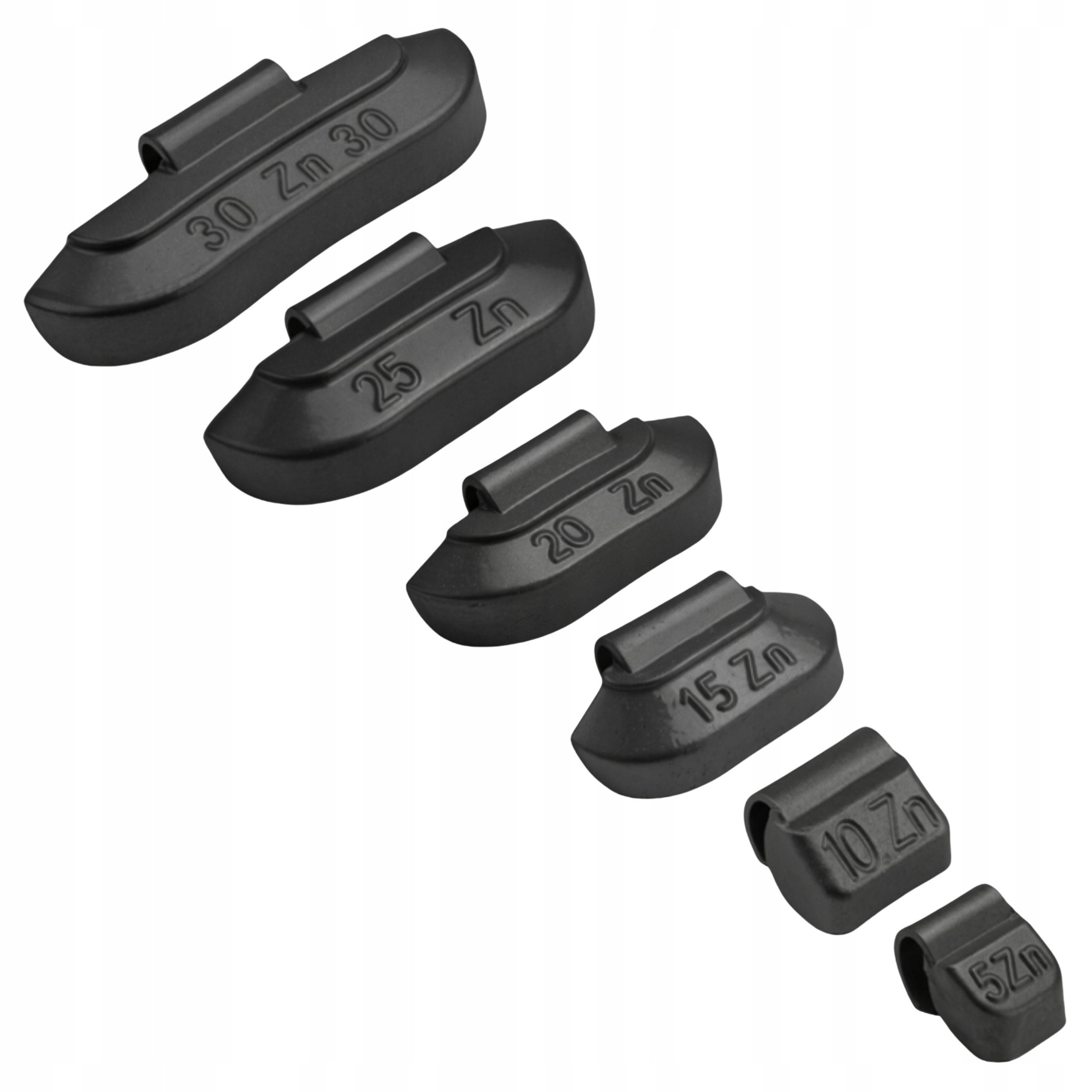 Set Zinkové Nabíjecí Závaží Černé Pro Ocelové Ráfky Stix 5-30g 300ks
