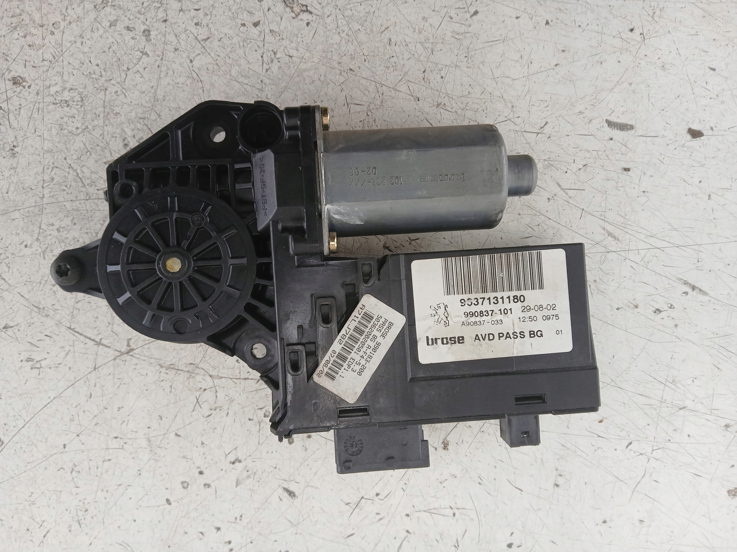 PEUGEOT 307 mini motor windows right front 9637131180