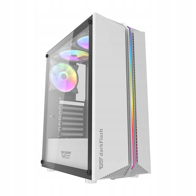 Počítačová Skříň Darkflash DK151 Led (bílá) 3 Rgb ventilátory