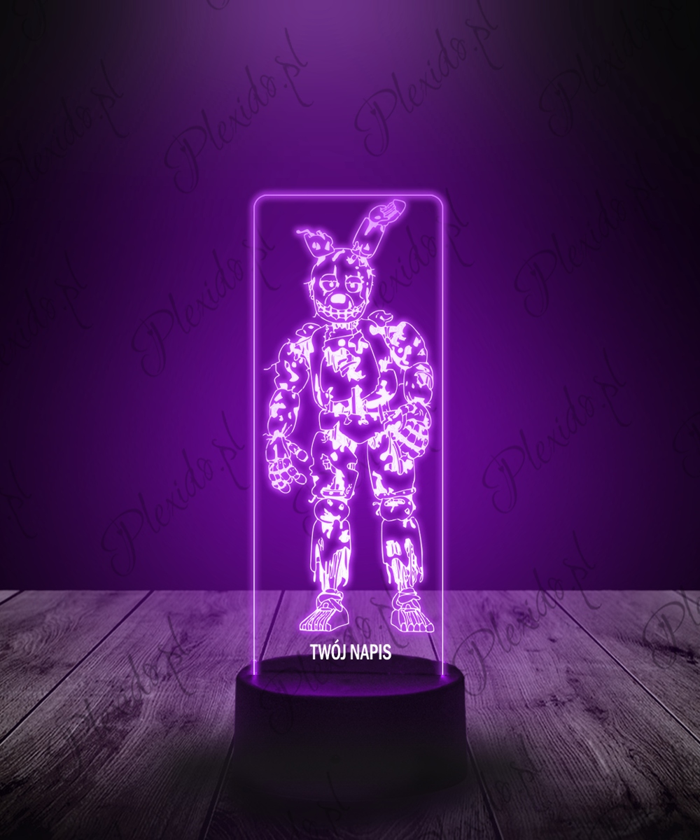 Lampka na Biurko Statuetka Led Gra FNAF Springtrap Marka Plexido