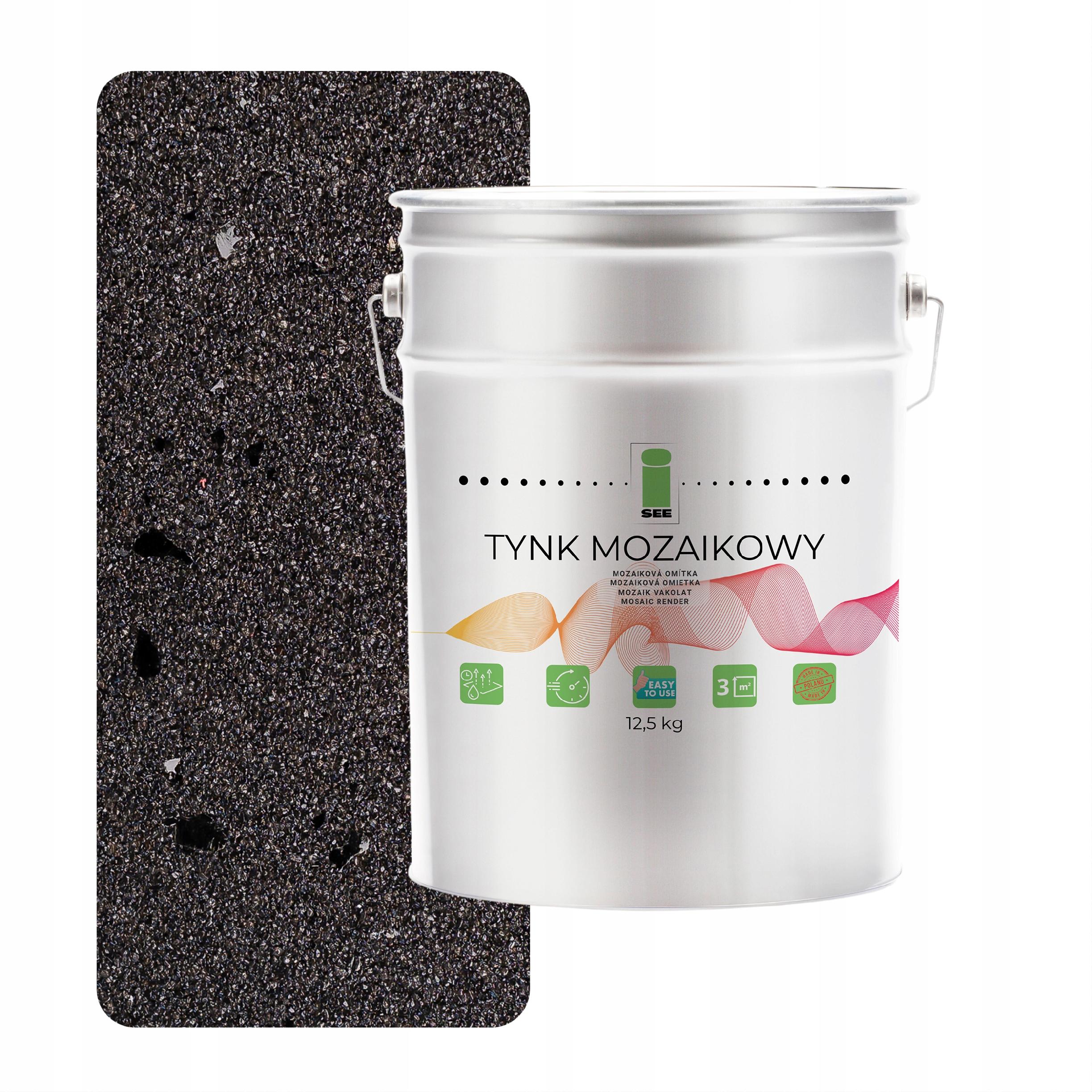 Mozaiková omítka s Mickeym černá pryskyřičná 12,5 kg Mrazuvzdorná Marmolit M15