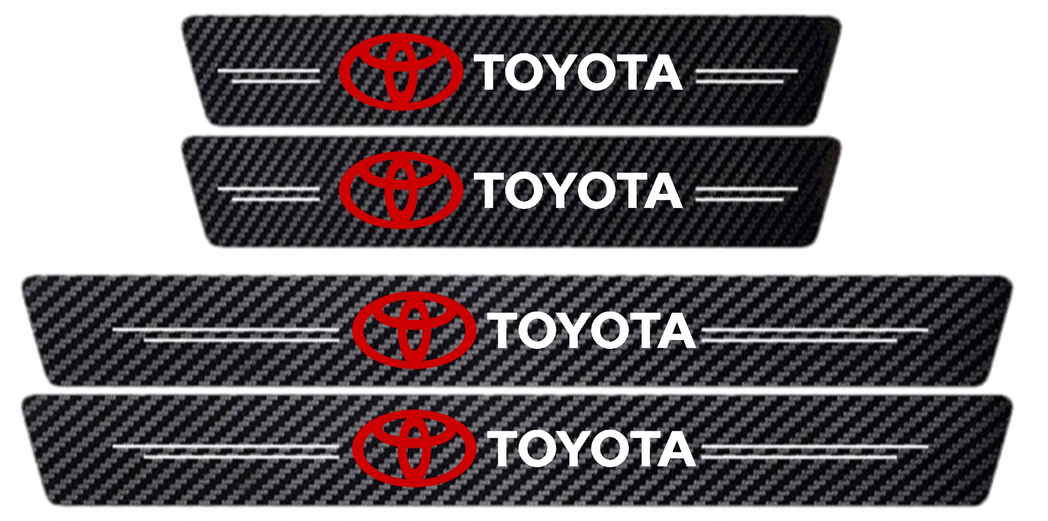 

Osłona naklejka na progi Toyota Carbon