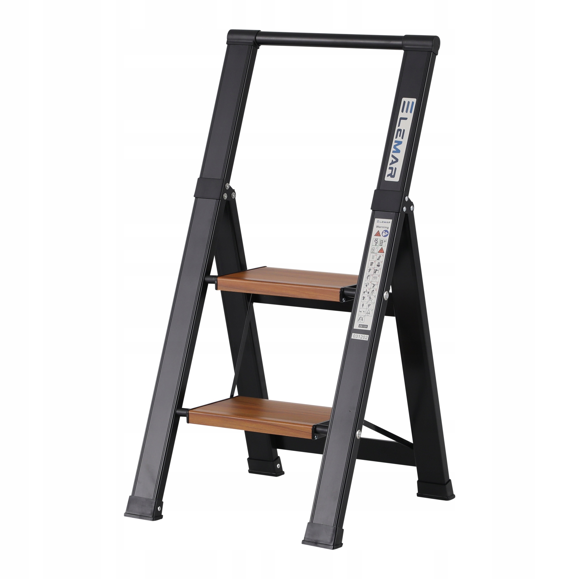 Žebřík 2-stupňový hliníkový skládací Slim Space Lemar 031202