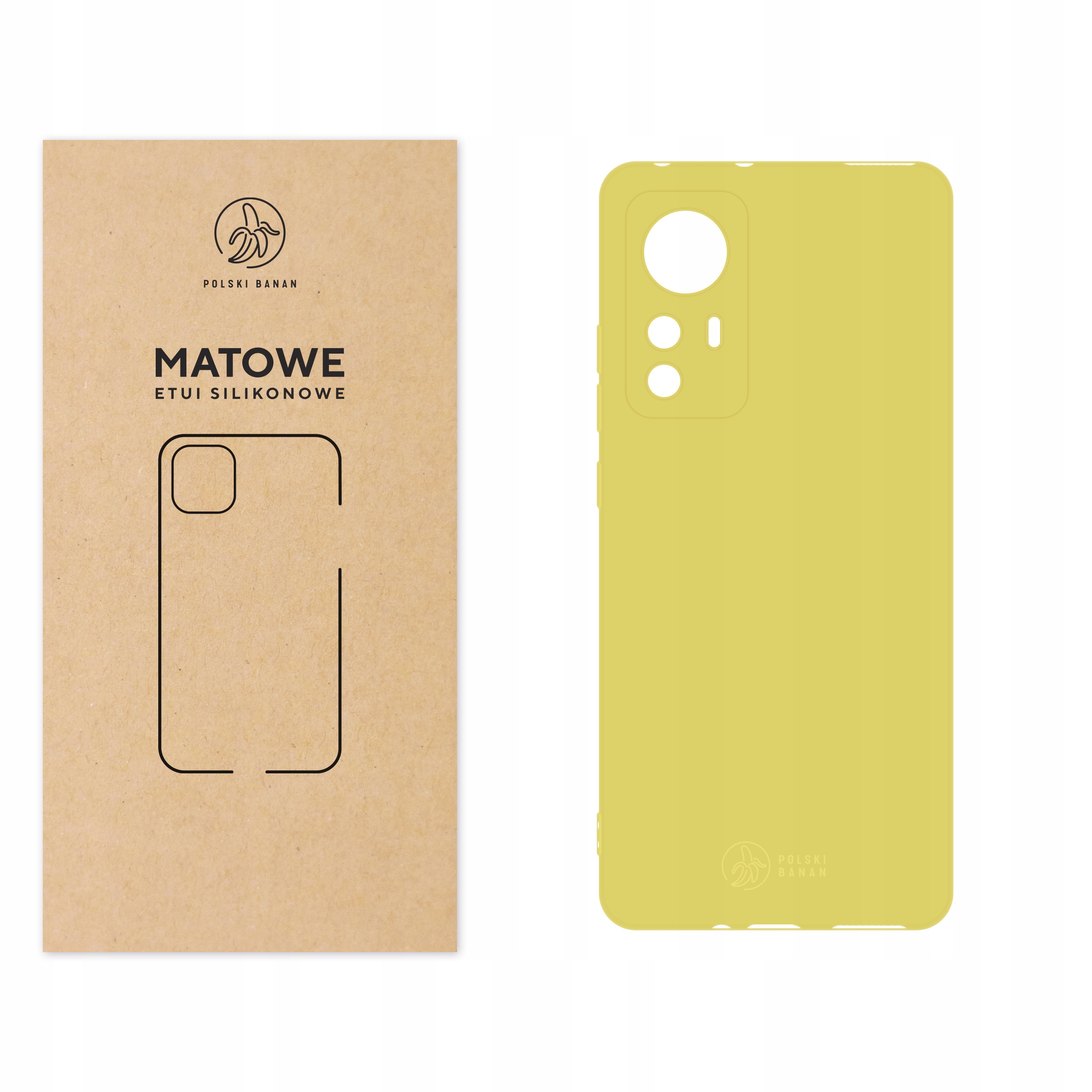 

Etui Matowe do Xiaomi 12 12X żółte