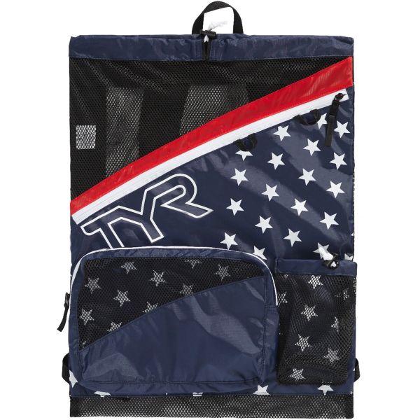 Taška na bazén Tyr Team Elite Mesh Backpack Red Navy