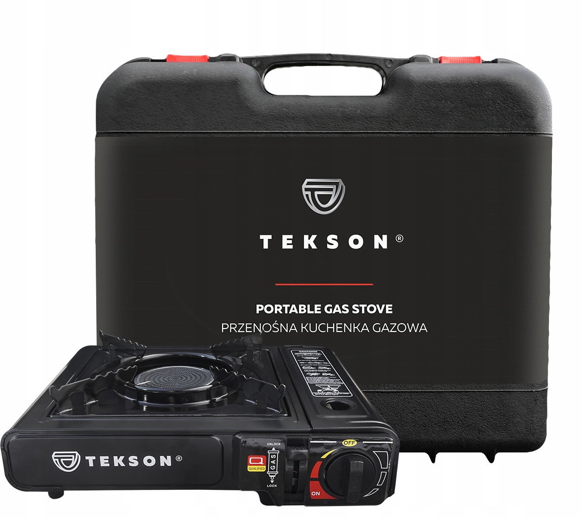 Vařič 1 Hořák Tekson Polovina Keramický Plyn Kufr Na Kartuši