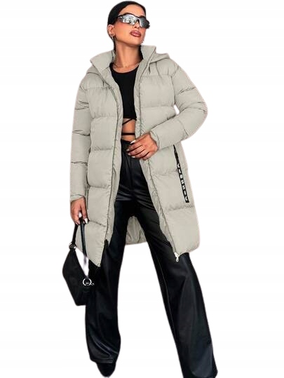 Shein Světlá Prošívaná Bunda S Kapucí Klasický Model XL 1KD