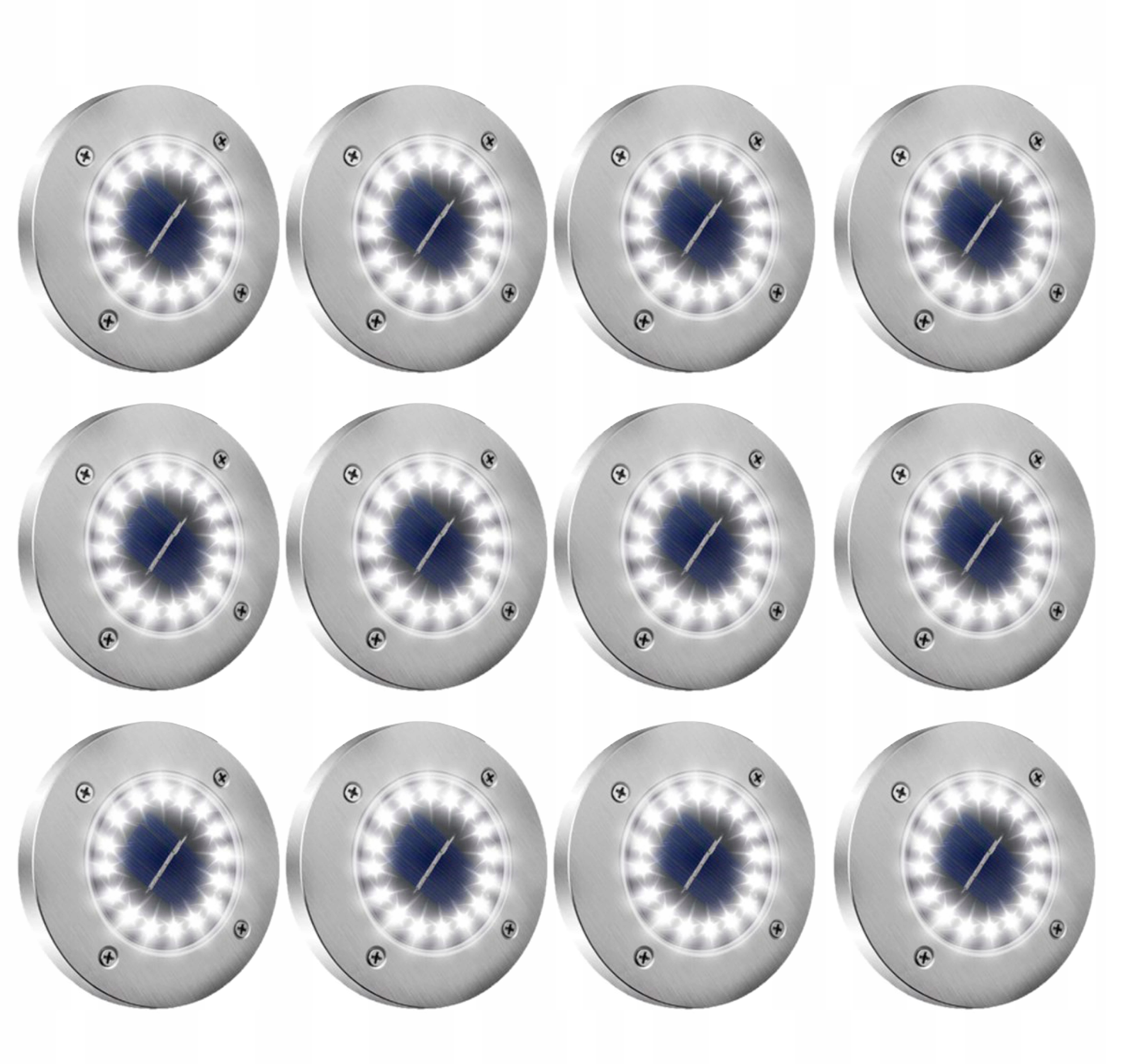 

Lampki Solarne Gruntowe 16LED DiskLight x12 Zestaw