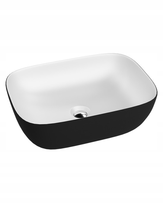 Umywalka nablatowa Costa White Black