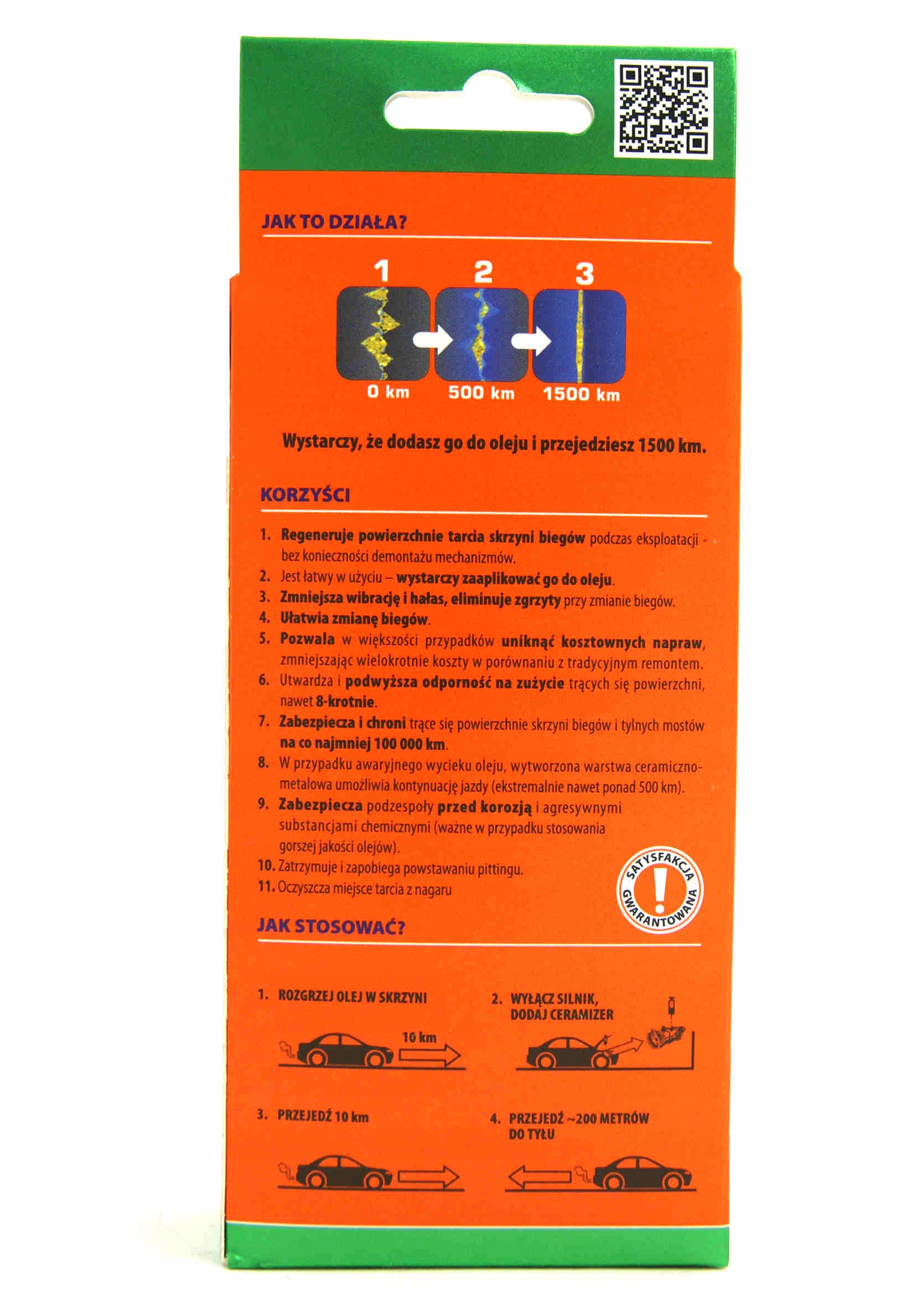 CERAMIZER CB REGENERATOR SKRZYNI BIEGÓW MANUAL Rodzaj dodatki do oleju przekładniowego