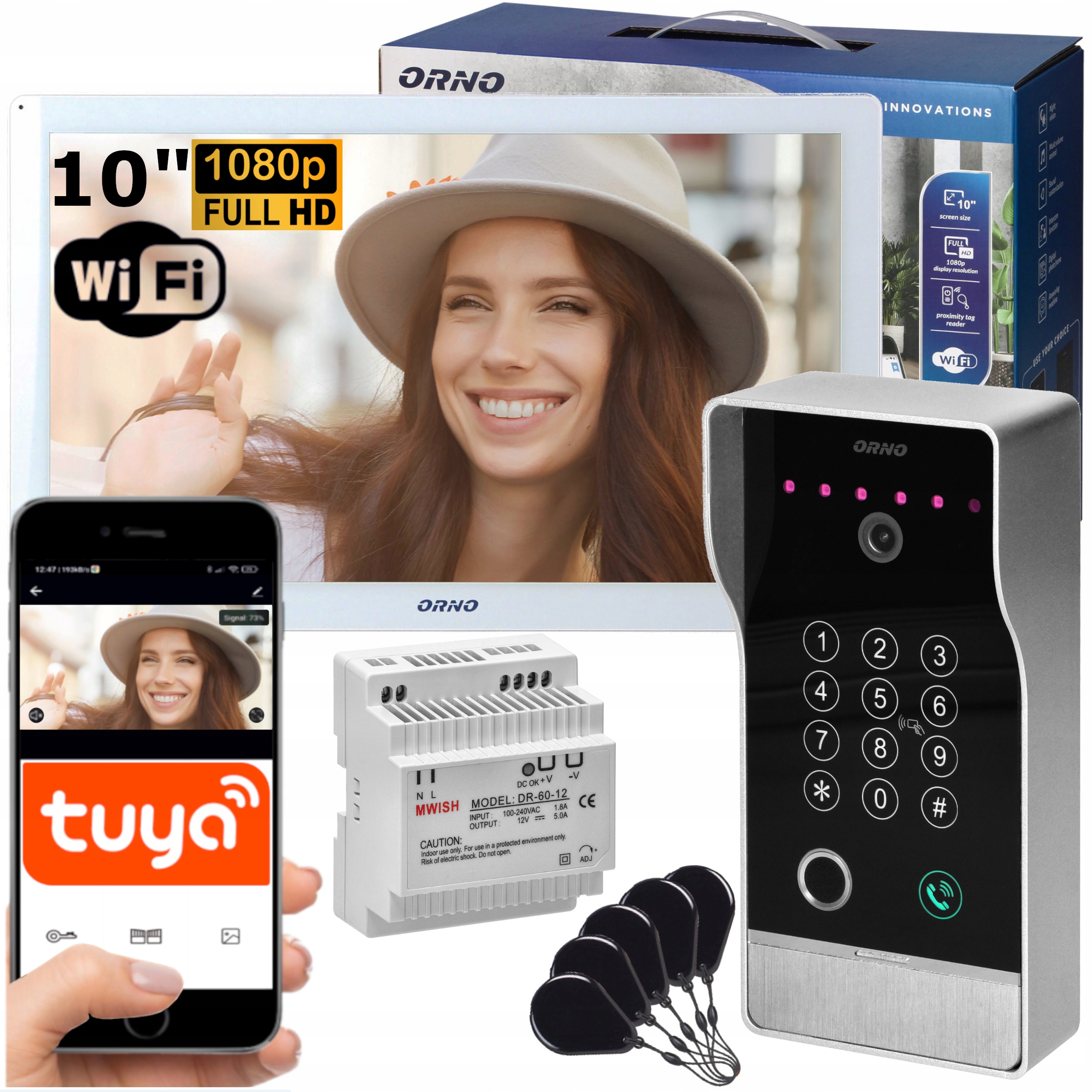

Wideodomofon Full Hd 10" Rfid Szyfrator Aplikacja