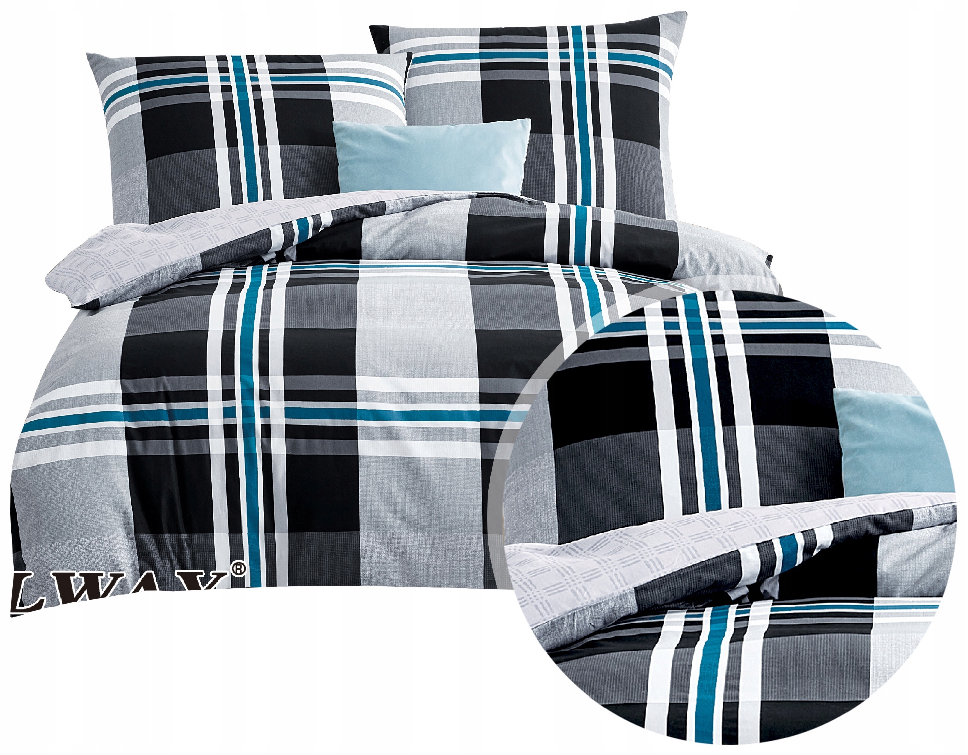 Pościel Elway 160x200 100% Bawełna Komplet Pościeli Satynowej Wzór 5021