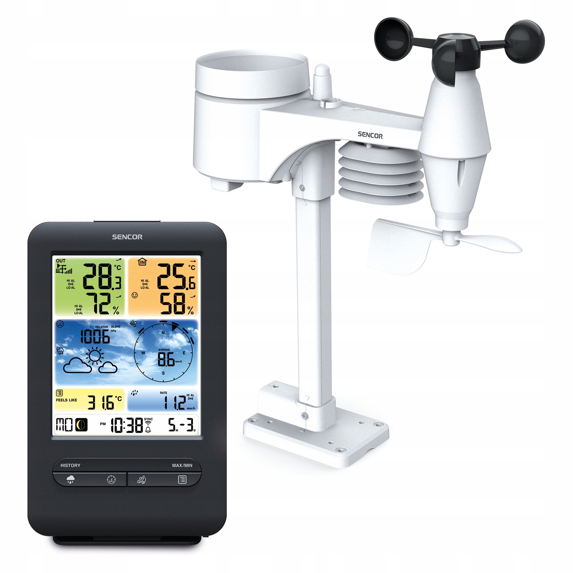 Stacja pogody 5w1 Sencor Sws 9898 WiFi meteo