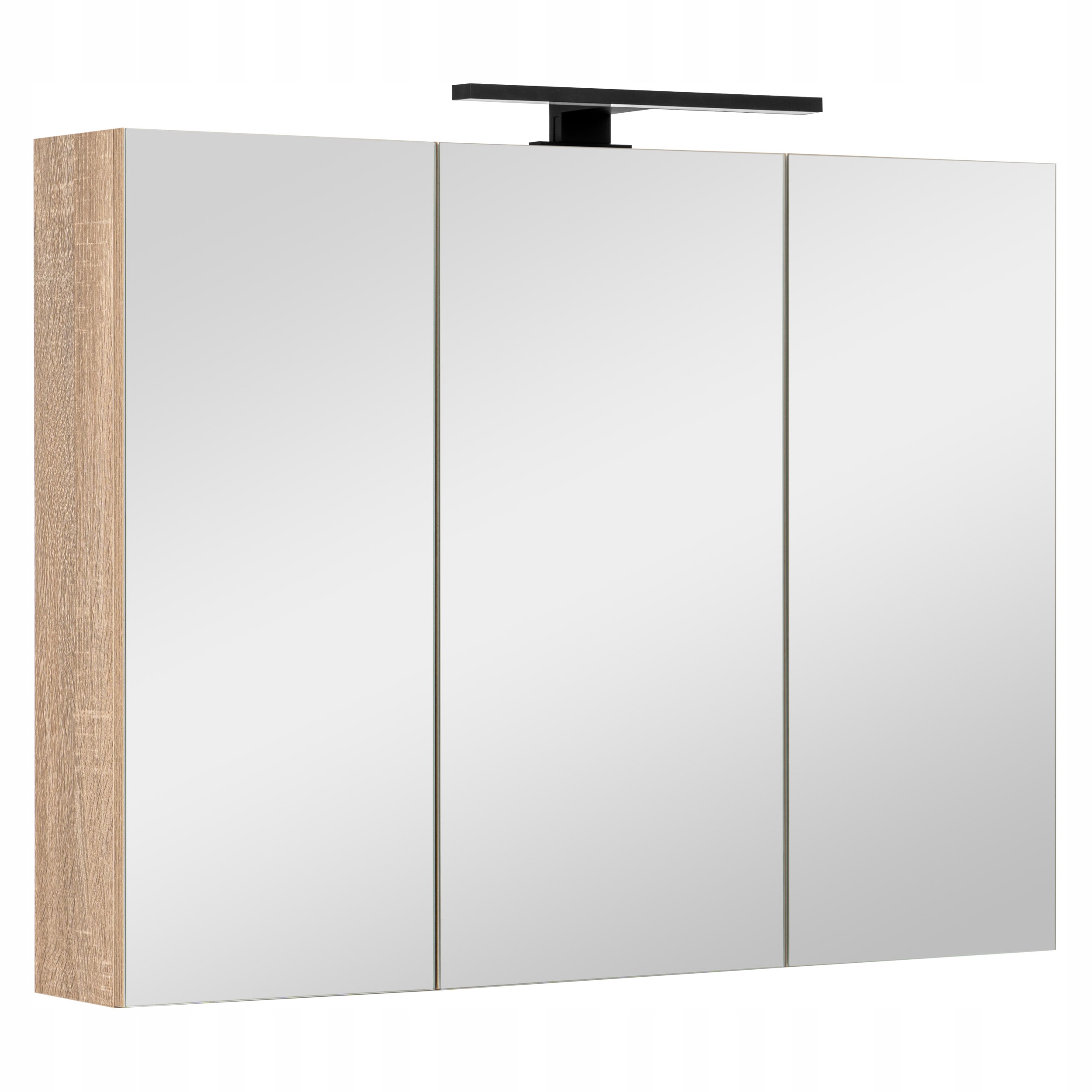 SZAFKA ŁAZIENKOWA Z LUSTREM LUSTRZANA WISZĄCA DO ŁAZIENKI DĄB SONOMA 80 cm Marka MyFurni