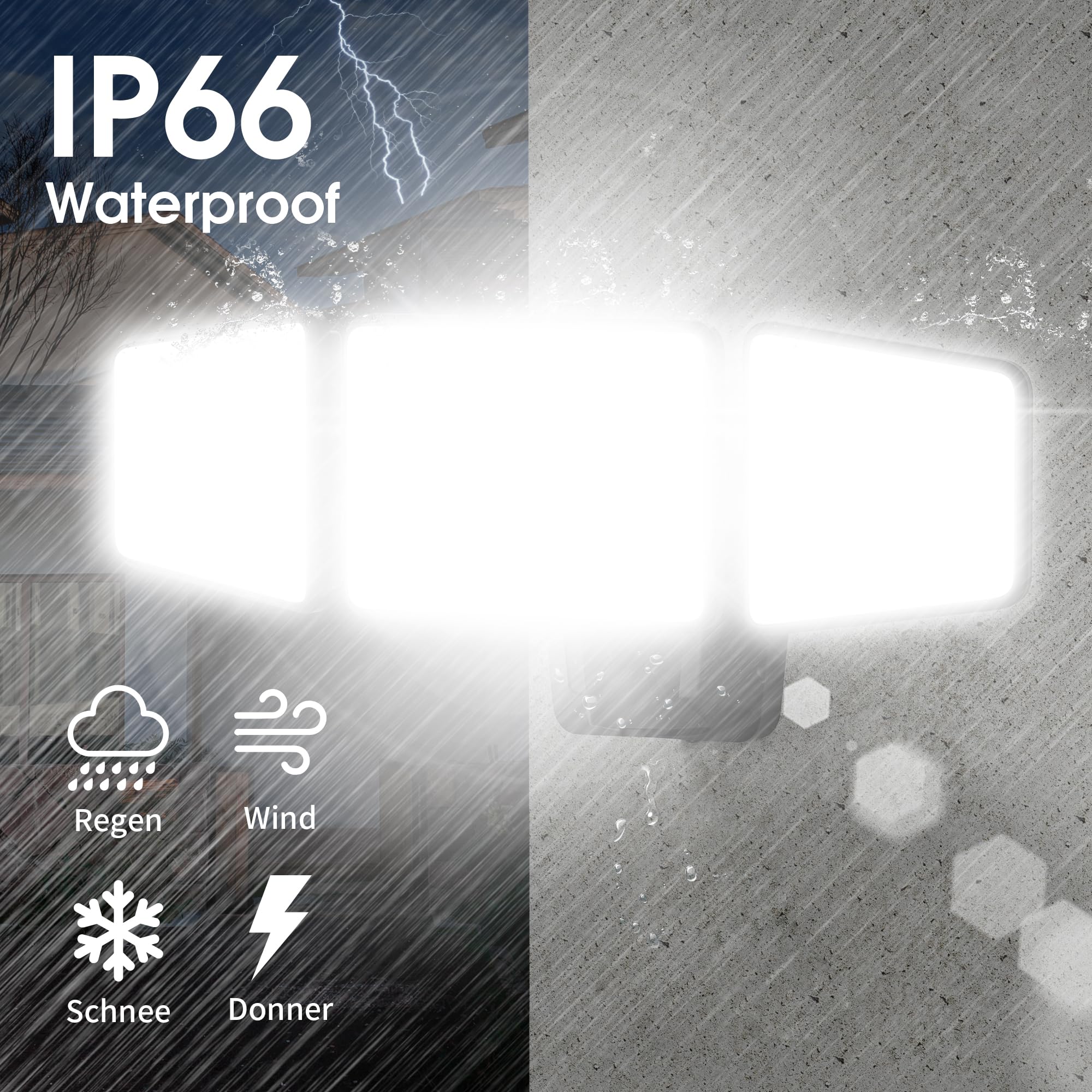 Naświetlacz LED 120W 12000lm 4500K IP66 Do Ogrodu Garażu Domu KELINVMI — miniatura 6
