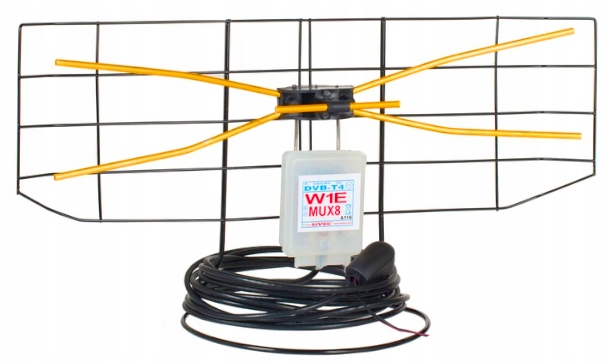 NOWY SYGNAŁ DVB-T2 ANTENA TV POKOJOWA MUX8 FM 4K Model WE1