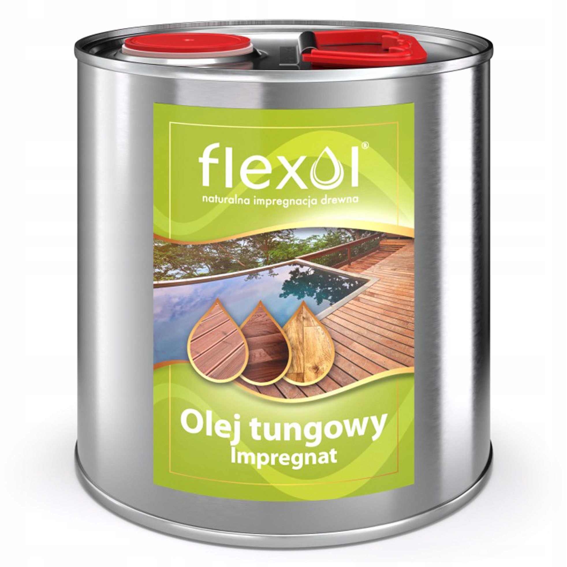 Tungový Olej 2,5L Na Dřevo Terasa Nábytek Desky Impregnace Ochrana Flexol
