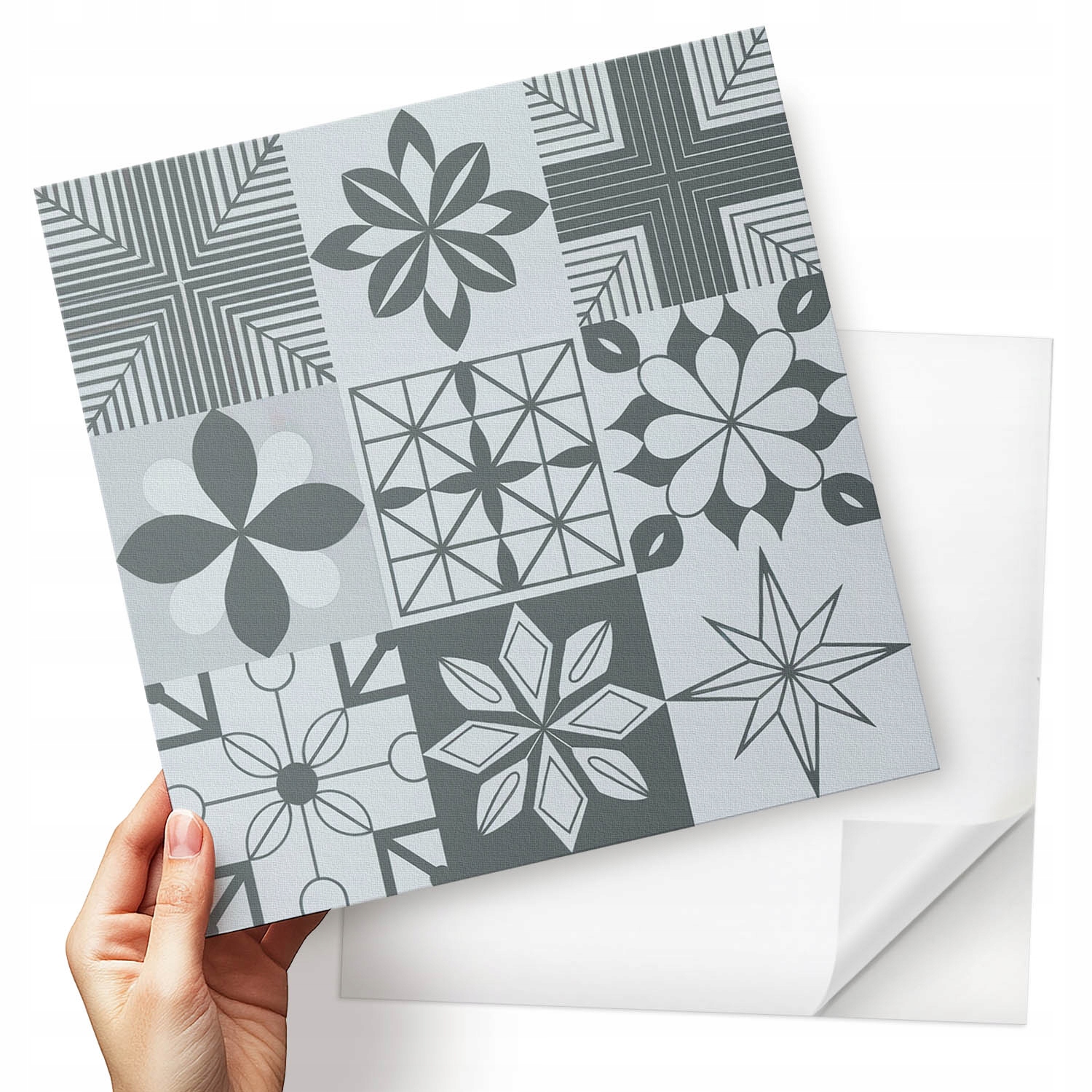 Sada dlaždic Vinyl Mozaikové tvary v geometrickém stylu 9x30x30 cm