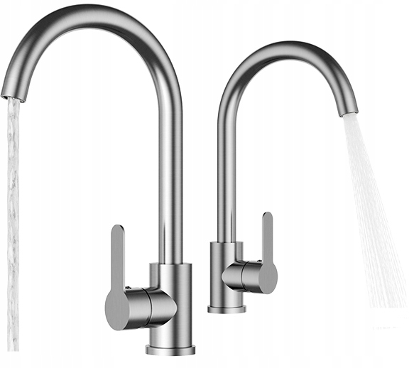 Kuchynská Batéria, Zaoblený Výtok Do Umývadla, Prestige Plus Inox Kohútik