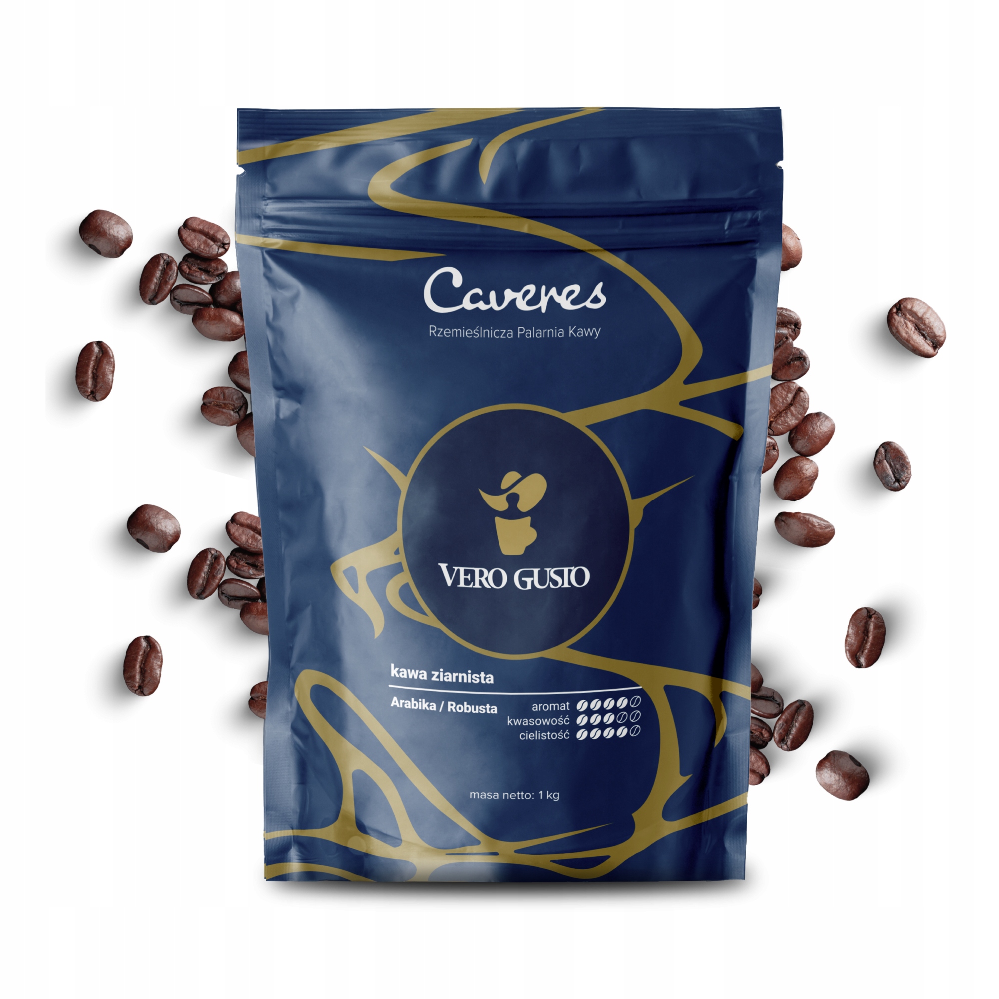 Kawa Ziarnista 1kg – 80% Arabica 20% Robusta Vero Gusto Crema