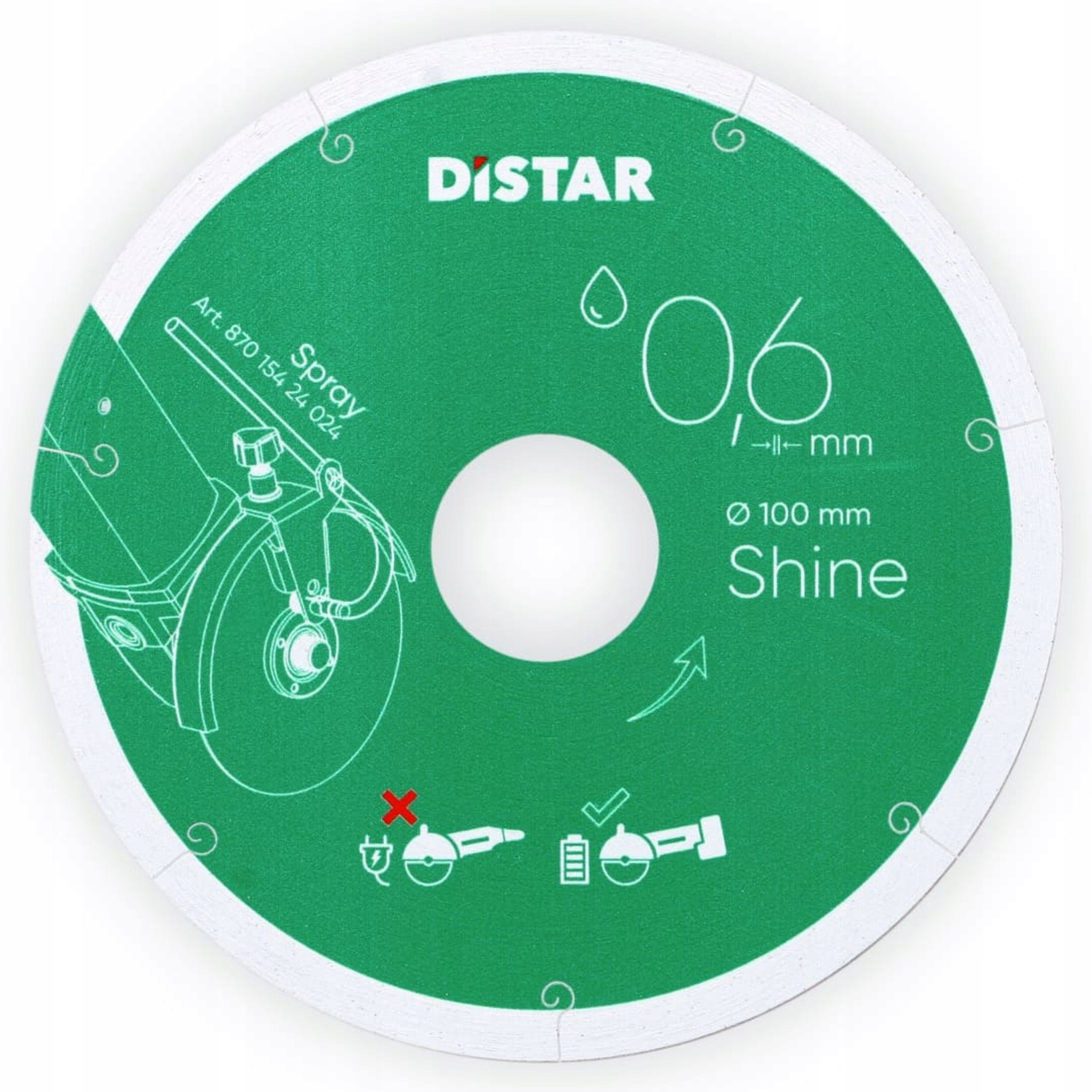 Distar Shine 100 MM Tarcza do cięcia gresu ceramiki na mokro precyzyjna