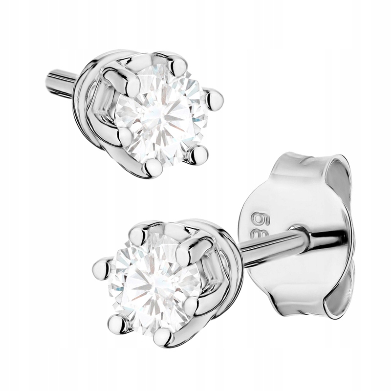 Zlaté Náušnice pr. 585 Klasické s laboratorními diamanty 0,30ct 14k