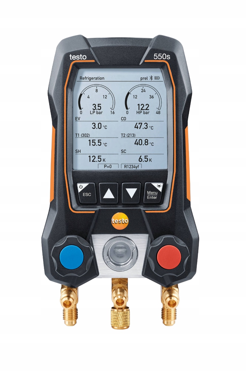 Elektroniczna Oprawa Zaworowa Z Sondami Przewodowymi Testo 550S Basic