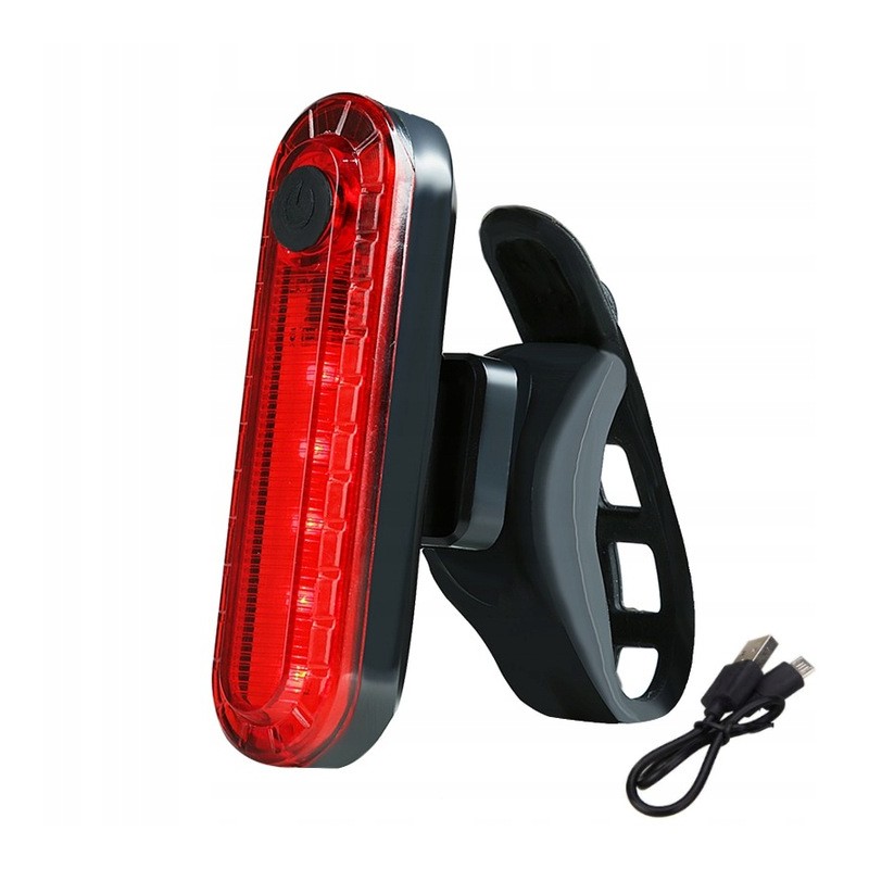 LAMPKA ROWEROWA LED TYLNA OŚWIETLENIE NA ROWER USB NA TYŁ ROWERA ŁADOWANA