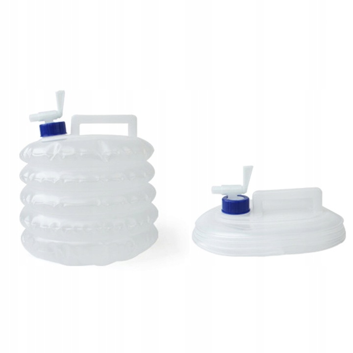 SKŁĄDANA BUTELKA BAŃKA BANIAK NA WODĘ ZBIORNIK WIADRO POJEMNIK WOREK 5L Wysokość 30 cm