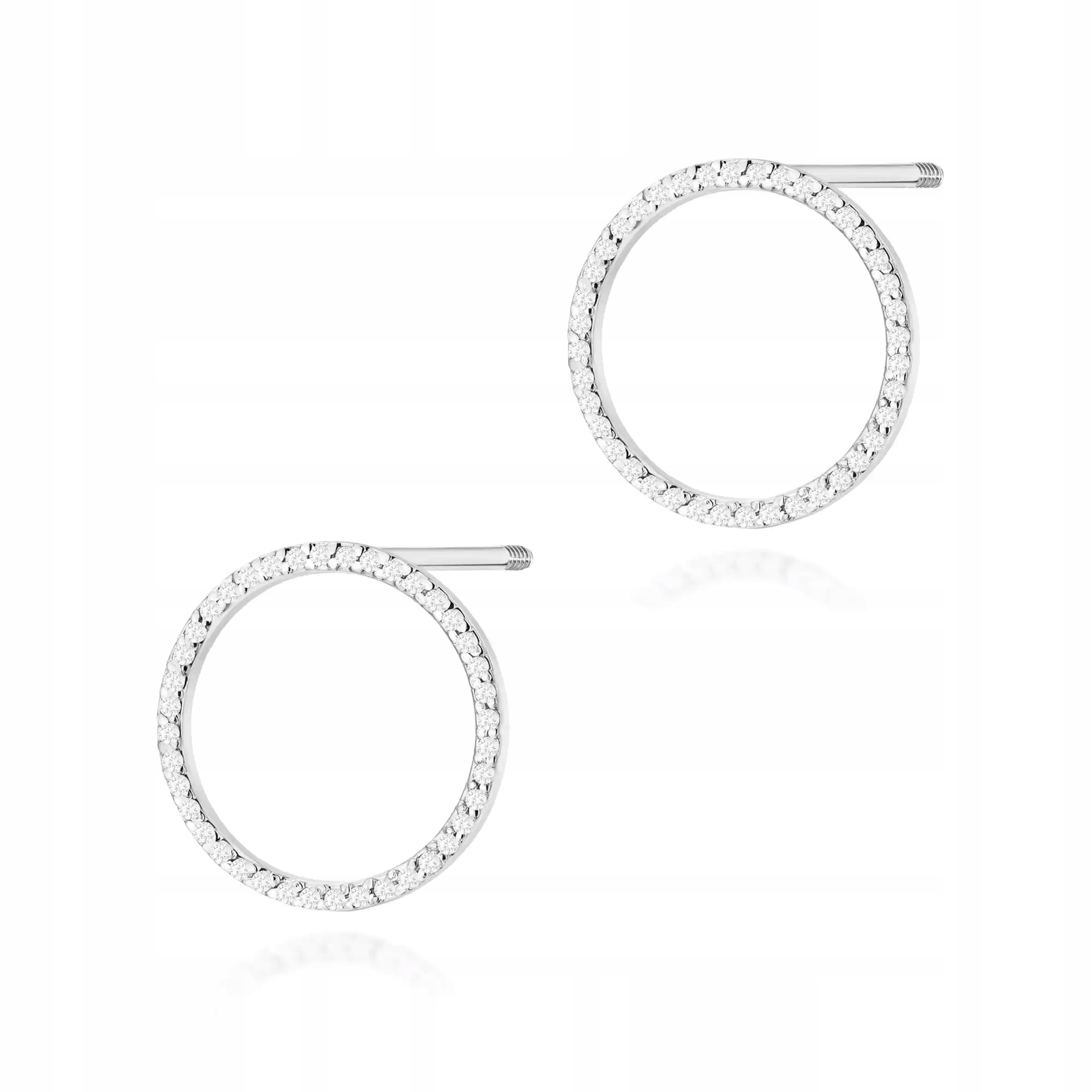 Náušnice zlaté pro ženu 585 s diamanty bílé zlato jsou ideální jako dárek