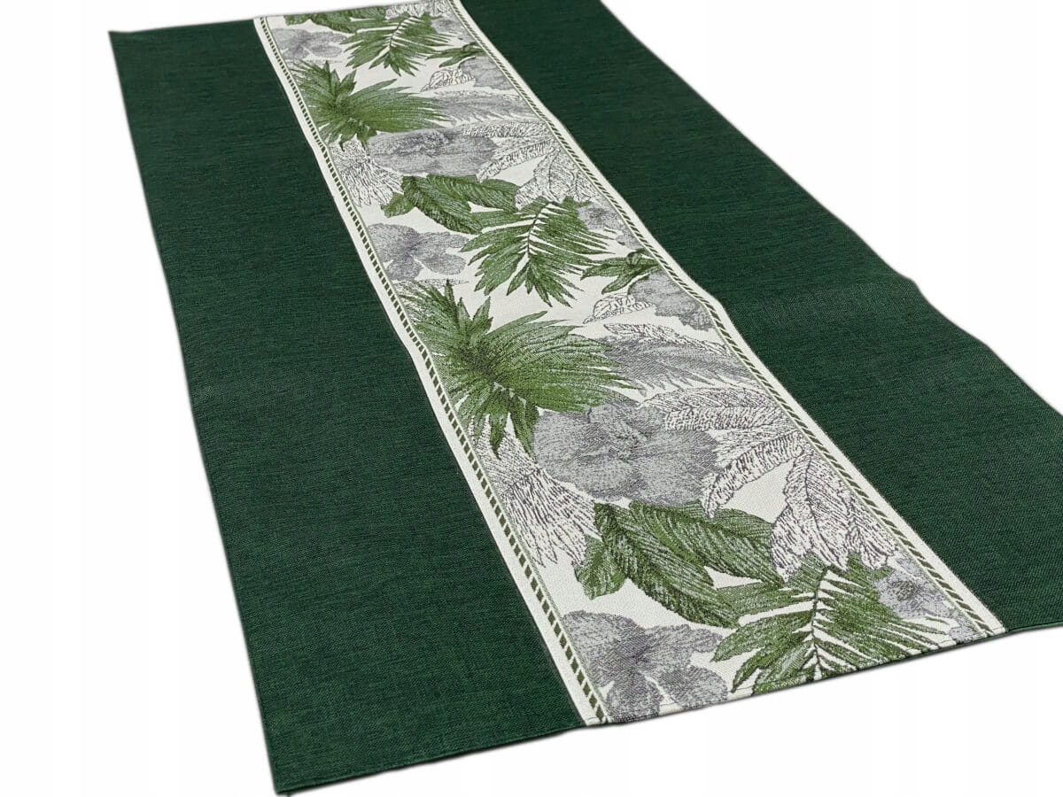 

Bieżnik 40x90 cm zielony podszyty Flora