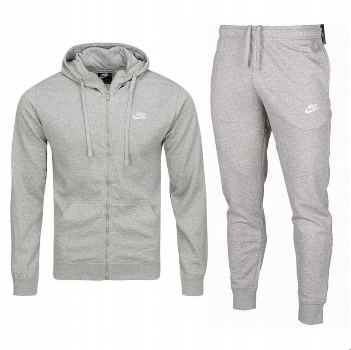 

Nike dres męski szary z rozpinaną bluzą komplet XL