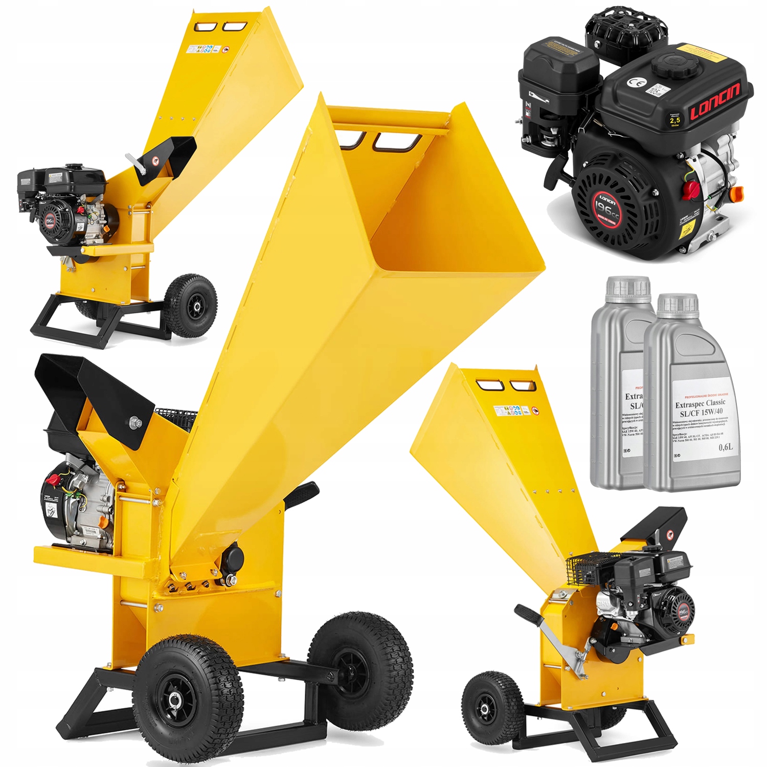 Benzínový Drtič dřeva Higher 6,5 Km Loncin