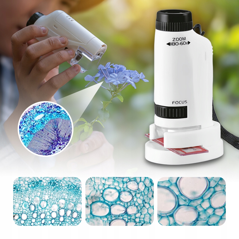 MIKROSKOP PRZENOŚNY kieszonkowy dla DZIECI EDUKACYJNY PREZENT Kod producenta 5J076