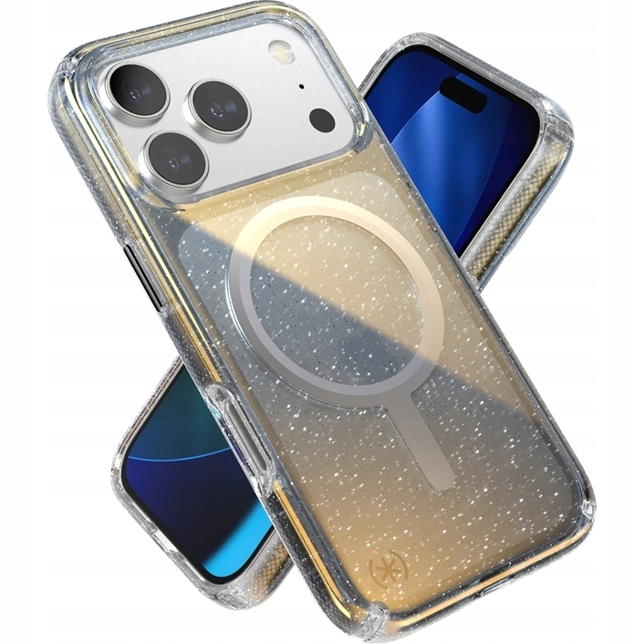 Pouzdro pro iPhone 17 Pro, Speck Presidio Lux pro MagSafe, stylové třpytivé pouzdro