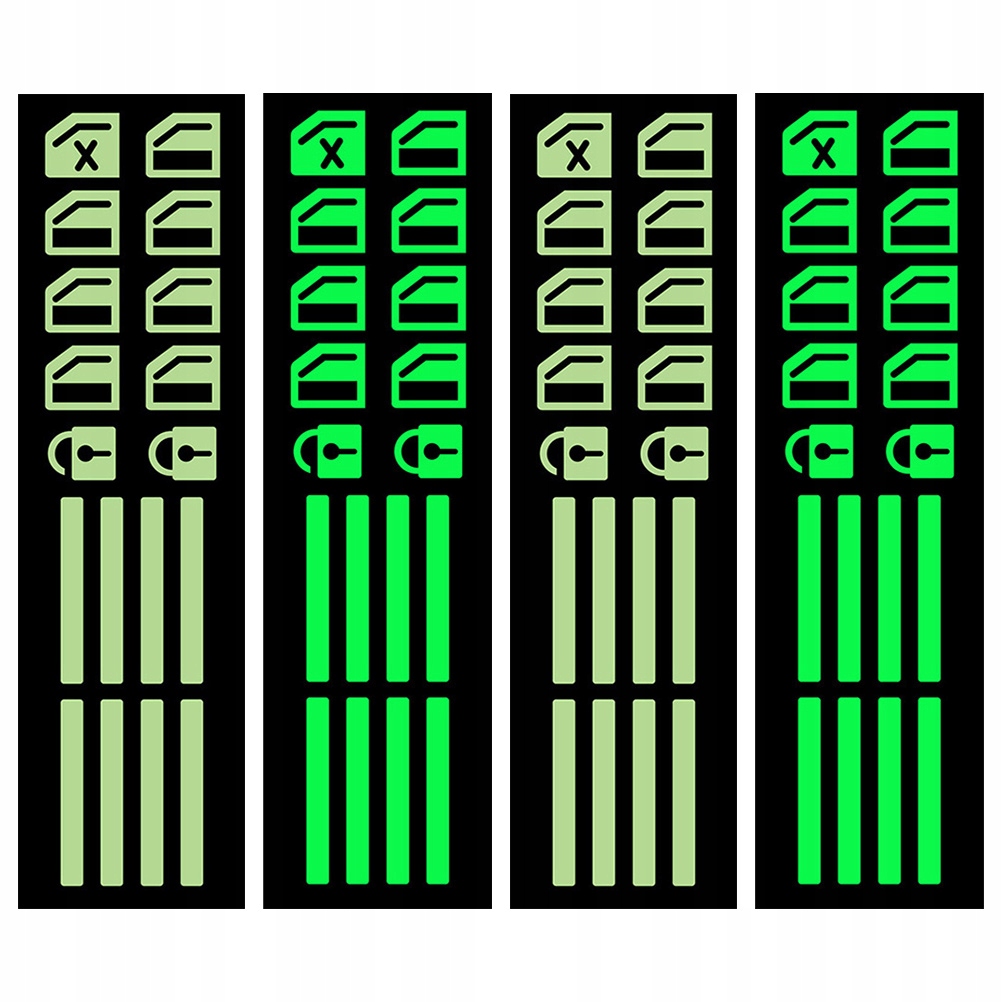 NAKLEJKI NA PRZYCISKI NA SZYBĘ SAMOCHODU 4 ARKUSZY Rodzaj inny