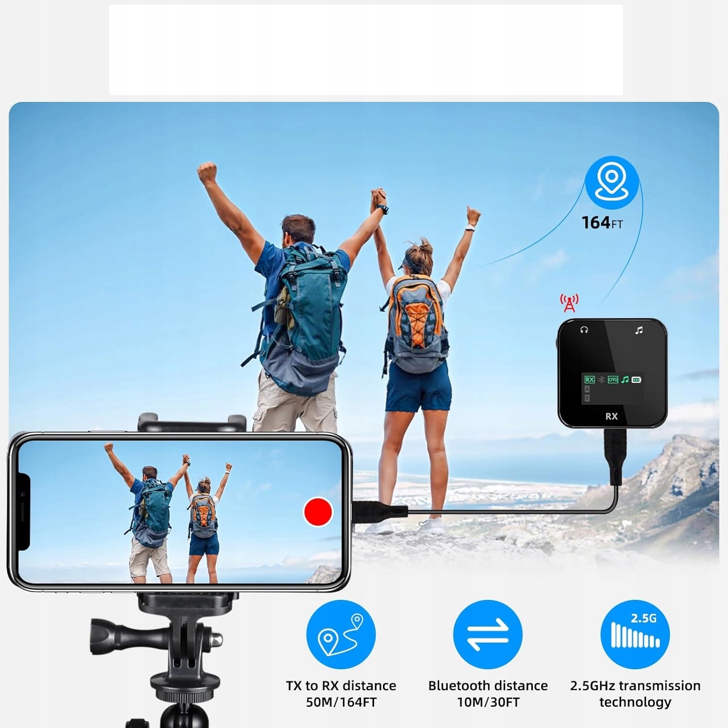 2x Bezprzewodowy Mikrofon Krawatowy do Telefonu USB TYPE-C APARATU KAMERY Marka Puluz