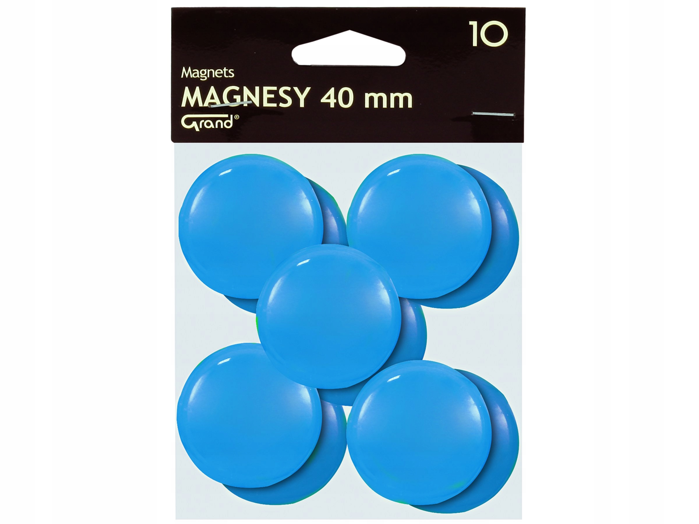 MAGNESY GRAND 40 MM 10 SZTUK NIEBIESKIE