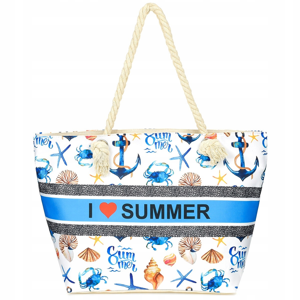 Pojemna torba plażowa na plażę torebka lekka