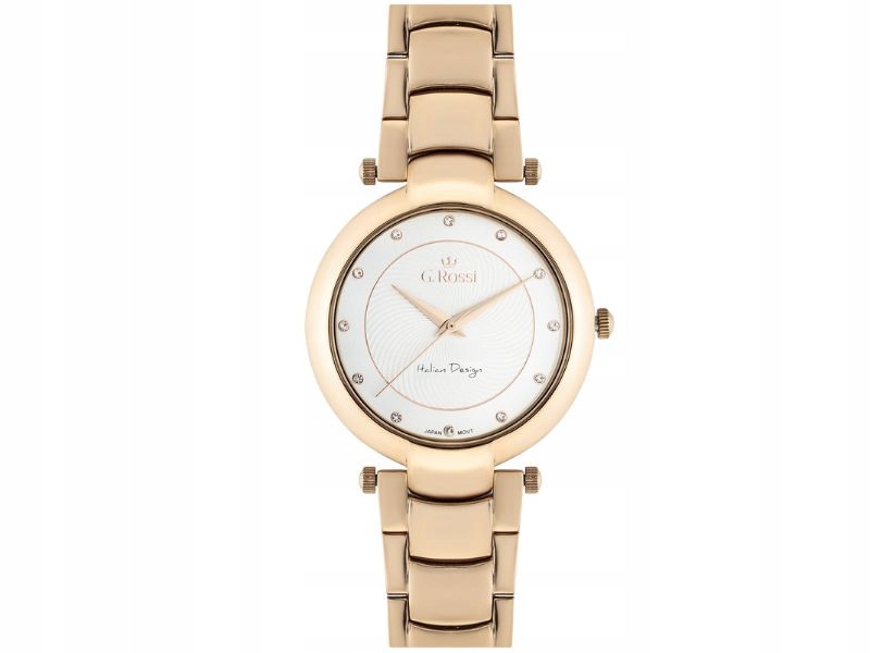 Dámské hodinky na náramku v růžovém zlatě s elegantním vzorem jako dárek