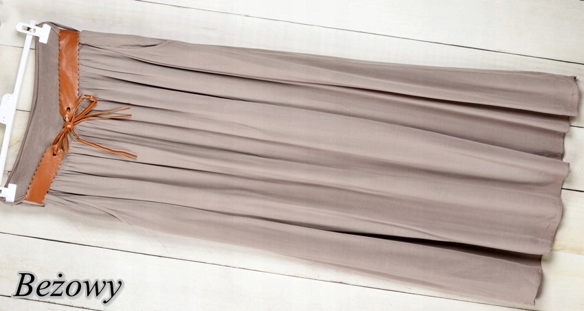 769 Modna ponadczasowa SPÓDNICA DŁUGA pasek kolory Wzór dominujący bez wzoru