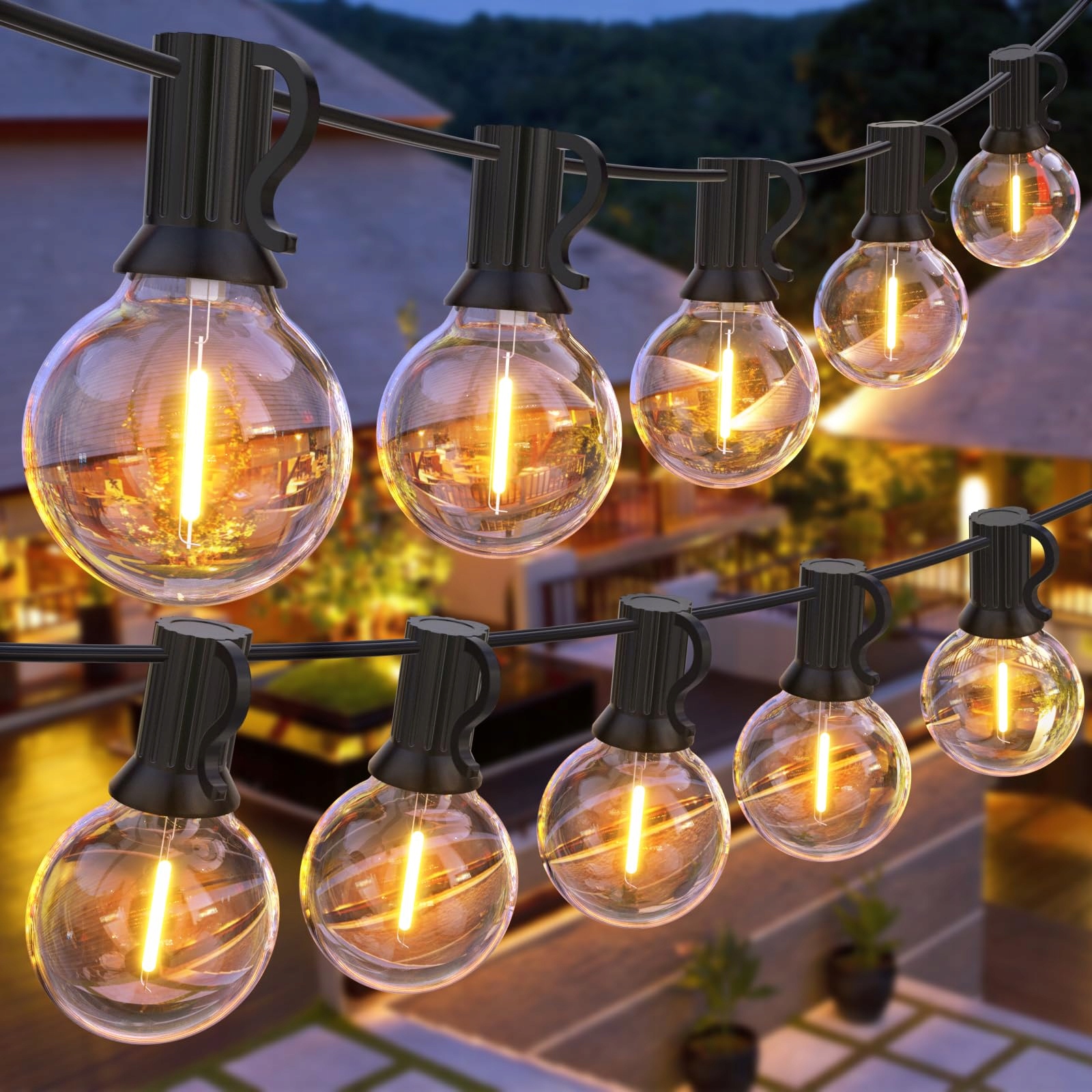 GPATIO LAMPKI ŚWIĄTECZNE OŚWIETLENIE ŻARÓWKI LED 30M — miniatura 2