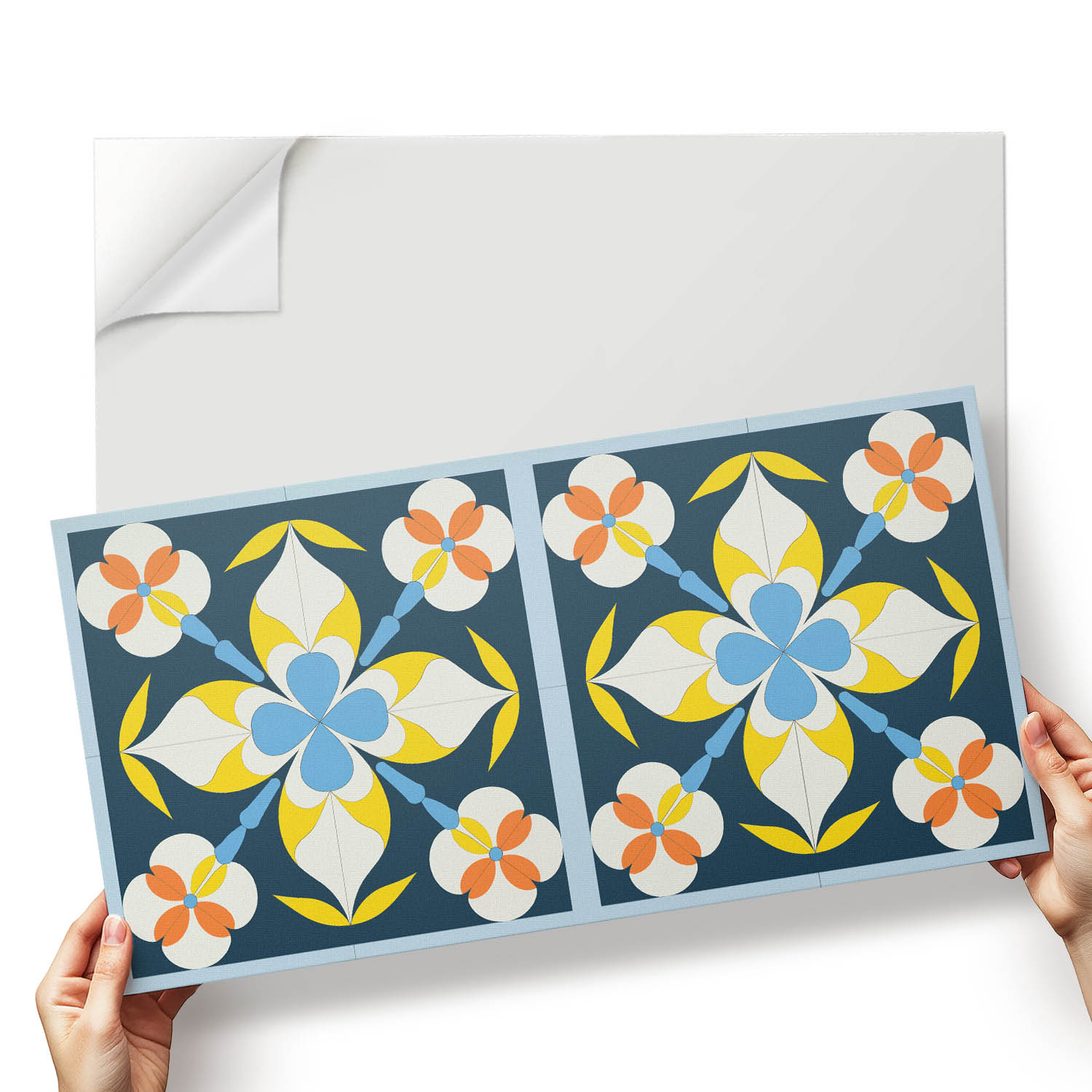 Sada vinylových dlaždic s motivem do kuchyně Rostlinný design 6x60x30 cm