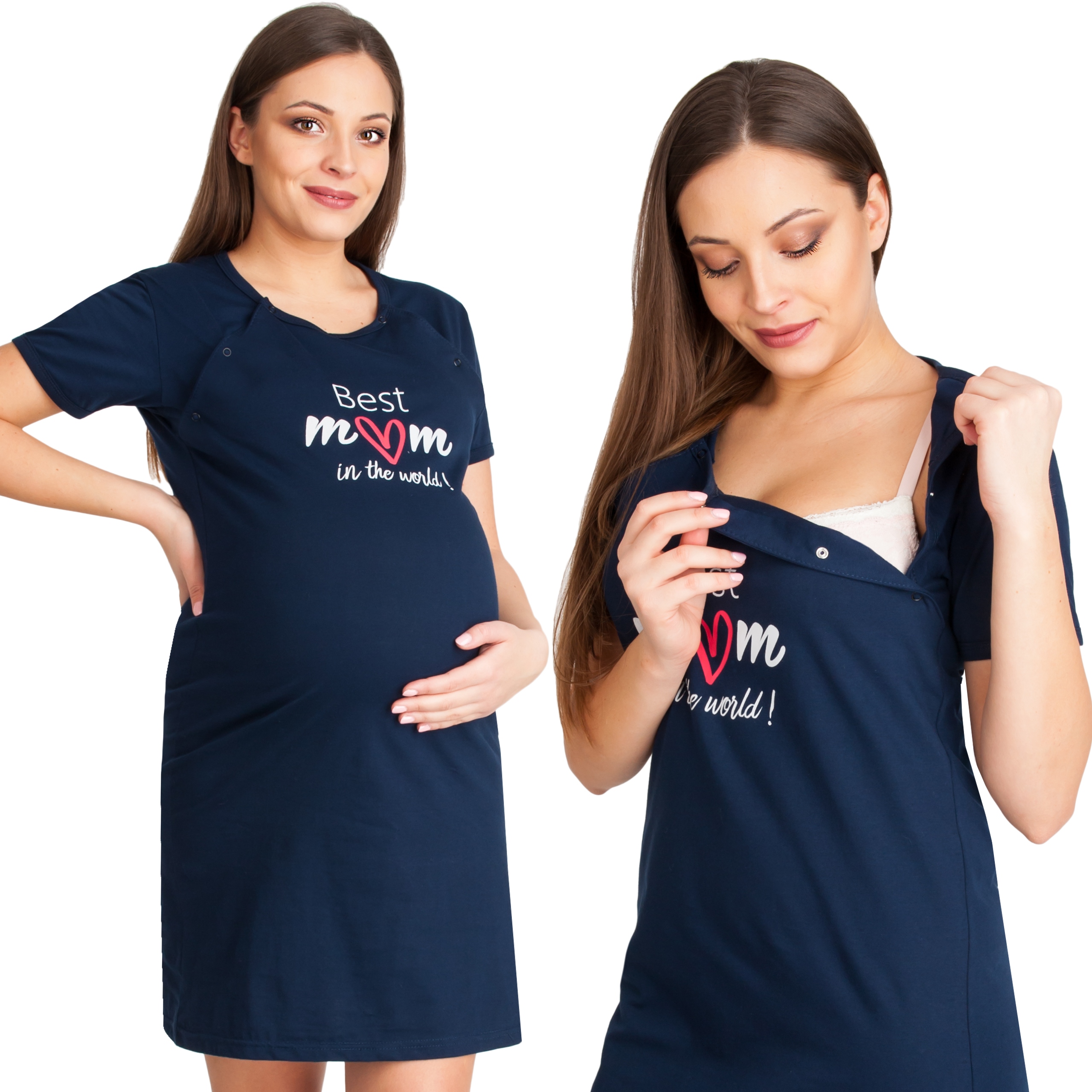 

Koszula Nocna Piżama Ciążowa Do Karmienia Porodu