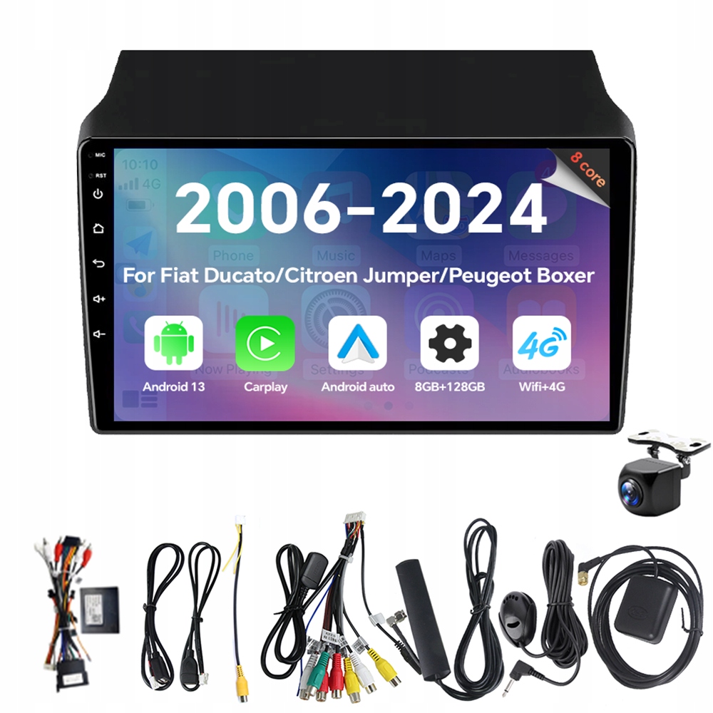 Autorádio Eunavi Android 13 pro Fiat Ducato Citroen Jumper Peugeot Boxer
