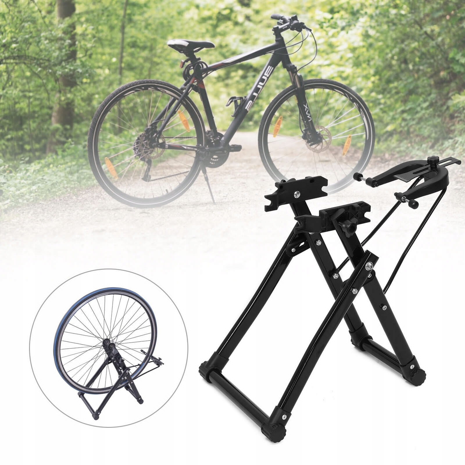 SKŁADANY ROWER DOMOWY PIELĘGNACJA ROWERÓW AKCESORIA DO PIELĘGNACJI ROWERÓW Kolor dominujący czarny