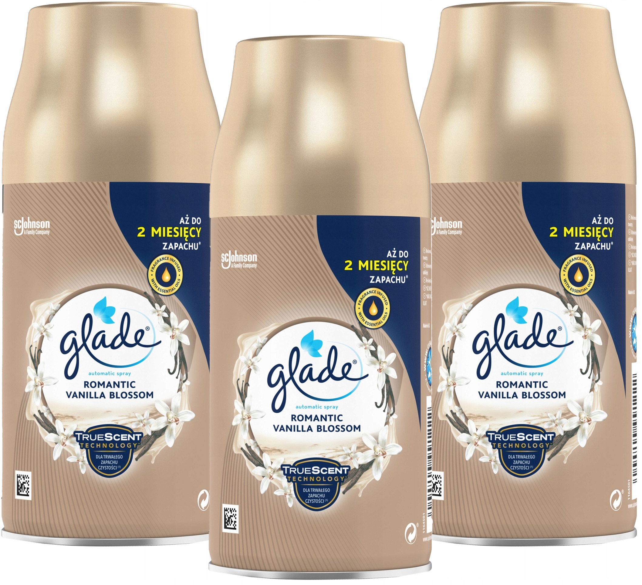 Levně Glade Osvěžovač Romantic Vanilla 3x269 ml náhradní